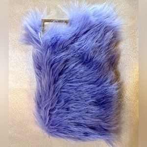 Blue Faux Fur Case iPhone SE 2020/2022, 6/6s, 7, or 8